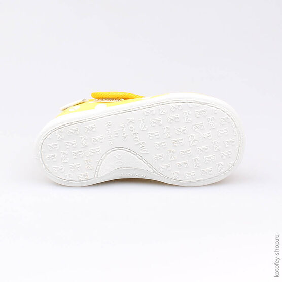 131108-12 Текстильная обувь для девочки желтый фото №3