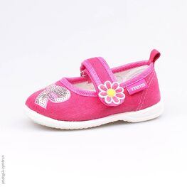 131109-11 Текстильная обувь для девочки фуксия