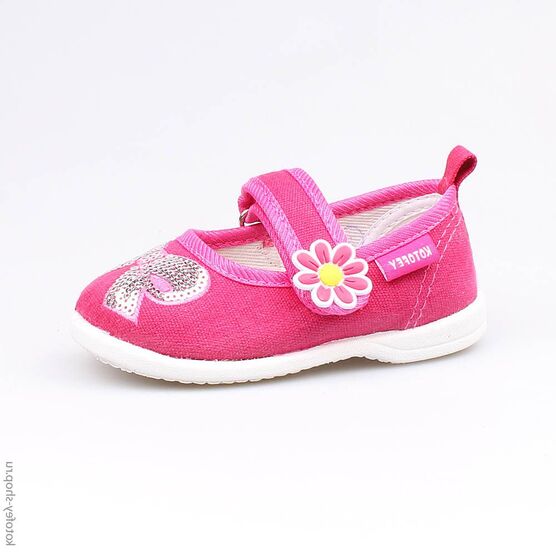 131109-11 Текстильная обувь для девочки фуксия