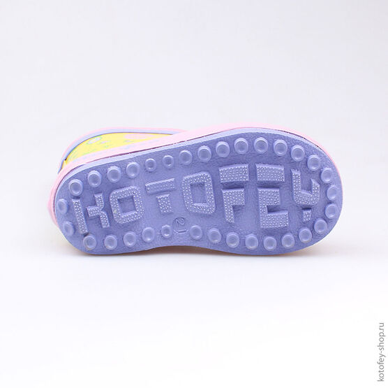 166068-11 Резиновые сапоги для девочки жел-роз фото №3