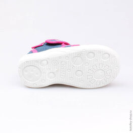 221017-11 Босоножки текстильные для девочки син-фук фото №3