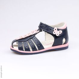 222071-25 Босоножки для девочки син-роз