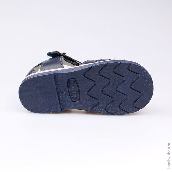 222071-25 Босоножки для девочки син-роз фото №3