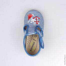 231099-71 Текстильная обувь для мальчики син-бел фото №4