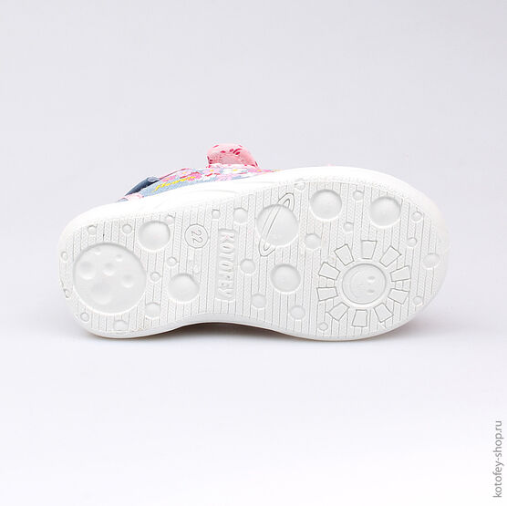 231100-12 Текстильная обувь для девочки голубой фото №3