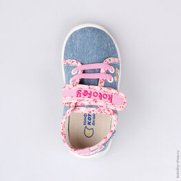 231100-12 Текстильная обувь для девочки голубой фото №4