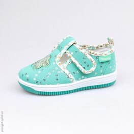 231105-13 Текстильная обувь для девочки бирюзовый