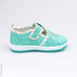 231105-13 Текстильная обувь для девочки бирюзовый фото №2