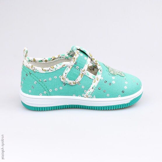 231105-13 Текстильная обувь для девочки бирюзовый фото №2