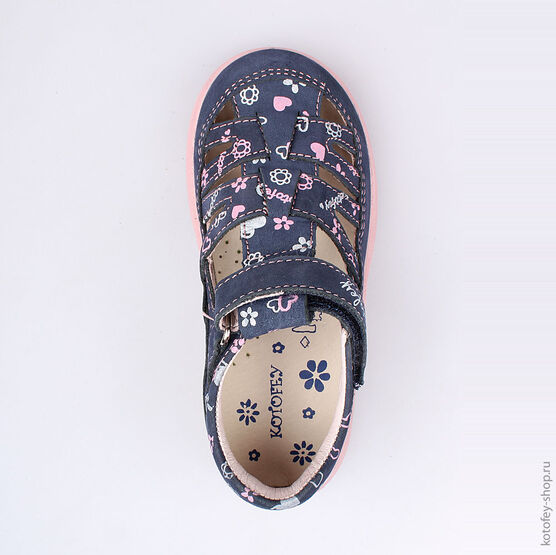 232060-24 Туфли для девочки светло-синий фото №4