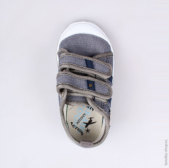 241007-12 Кеды для мальчики серый фото №4