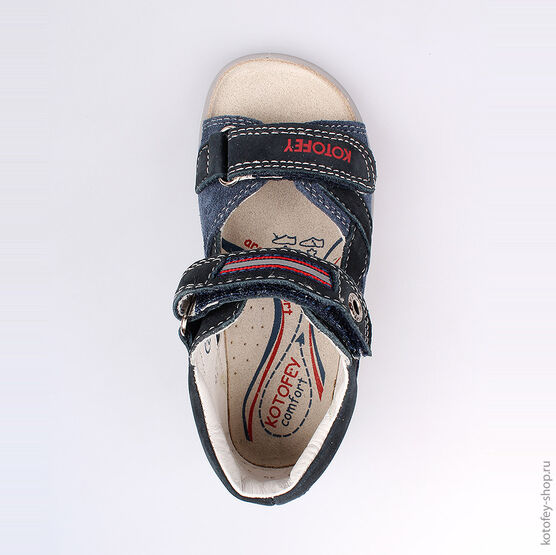 322024-24 Сандалии для мальчики син-кра фото №4