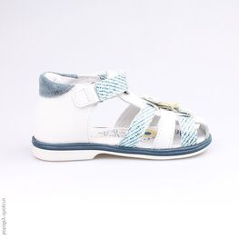 322032-24 Босоножки для девочки бел-гол фото №2