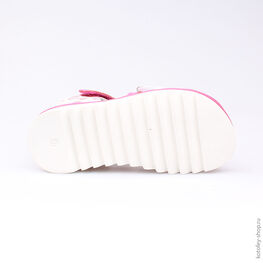 322037-21 Босоножки для девочки фук-бел фото №3