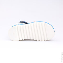 322037-22 Босоножки для девочки син-бел фото №3