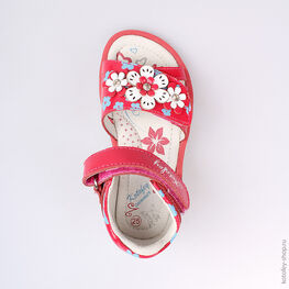 322037-23 Босоножки для девочки кра-гол фото №4