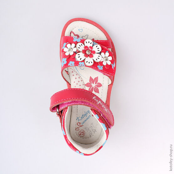 322037-23 Босоножки для девочки кра-гол фото №4