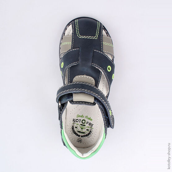 322040-21 Сандалии для мальчики син-зел фото №4