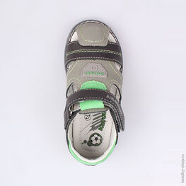 322041-22 Сандалии для мальчики сер-зел фото №4