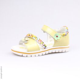 322042-22 Босоножки для девочки жел-цве