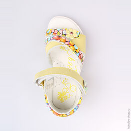 322042-22 Босоножки для девочки жел-цве фото №4