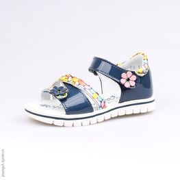 322042-23 Босоножки для девочки син-цве