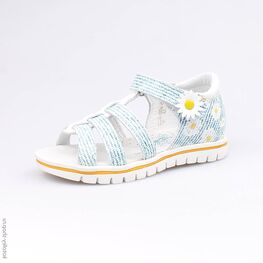 322046-21 Босоножки для девочки син-бел