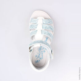 322046-21 Босоножки для девочки син-бел фото №4