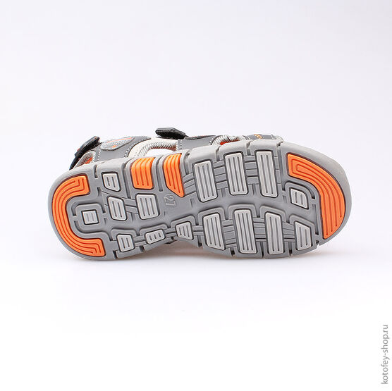 323052-14 Пляжная обувь для мальчики сер-ора фото №3