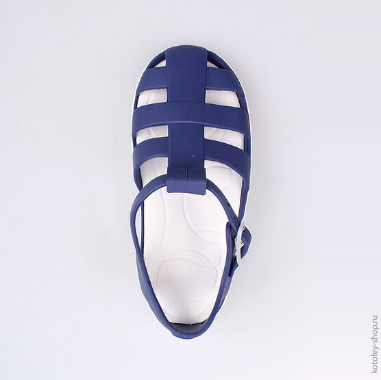 325044-02 Пляжная обувь для мальчики син-бел фото №4