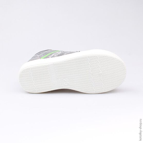 331003-11 Кеды для мальчики сер-сал фото №3