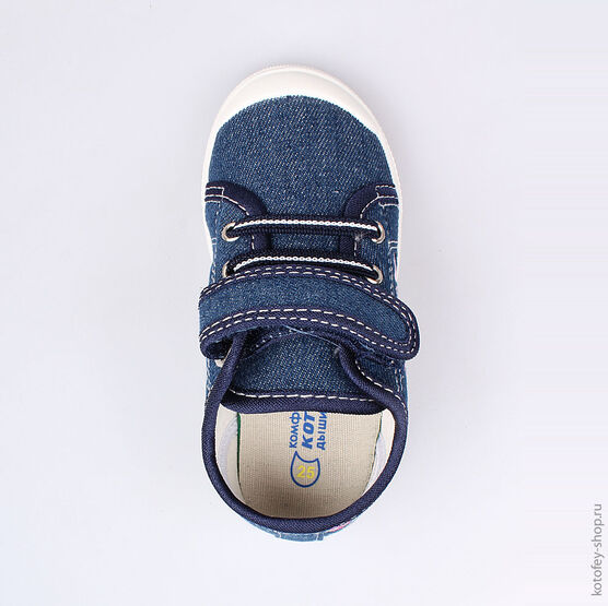 331009-12 Кеды для девочки светло-синий фото №4