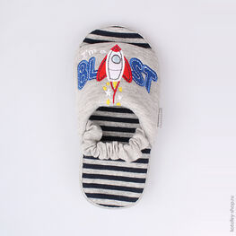 331024-11 Тапочки серые для мальчики серый фото №4