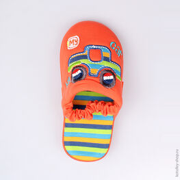 331027-11 Тапочки оранжевые для мальчики оранжевый фото №4