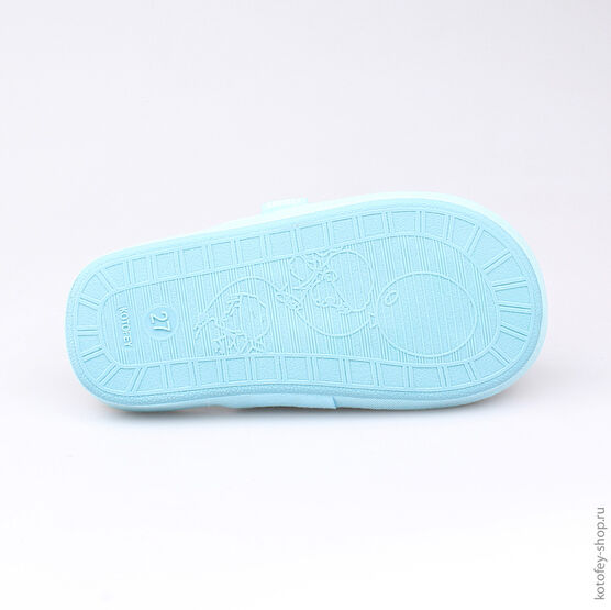 331031-11 Тапочки голубые для девочки голубой фото №3