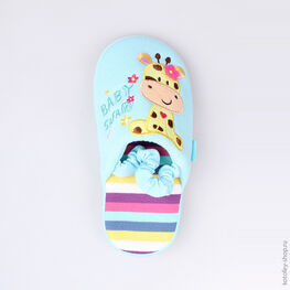 331031-11 Тапочки голубые для девочки голубой фото №4