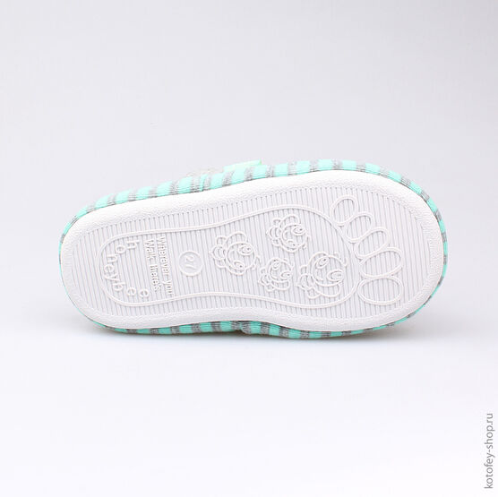 331032-11 Тапочки голубые для девочки голубой фото №3