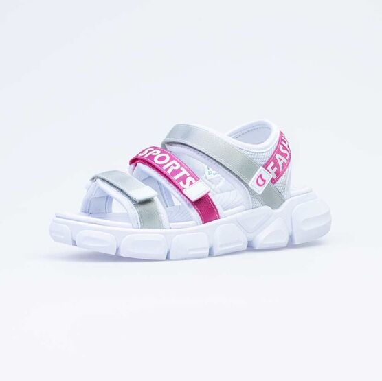 721002-12 Пляжная обувь для девочки бел-цве