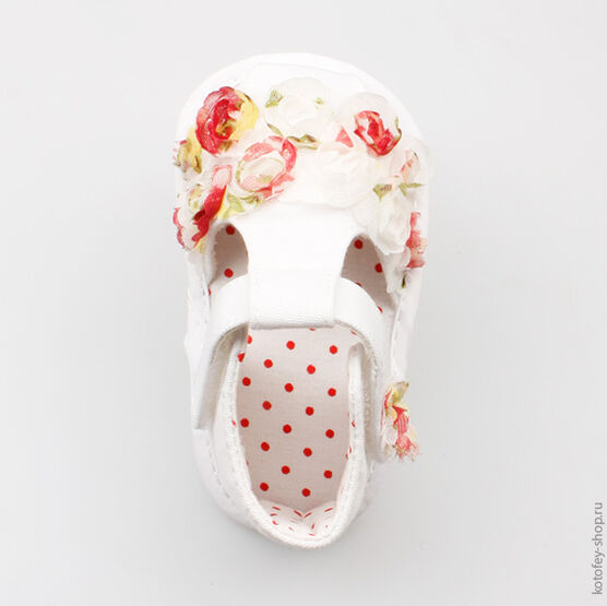 001022-11 Пинетки для девочки белый фото №4