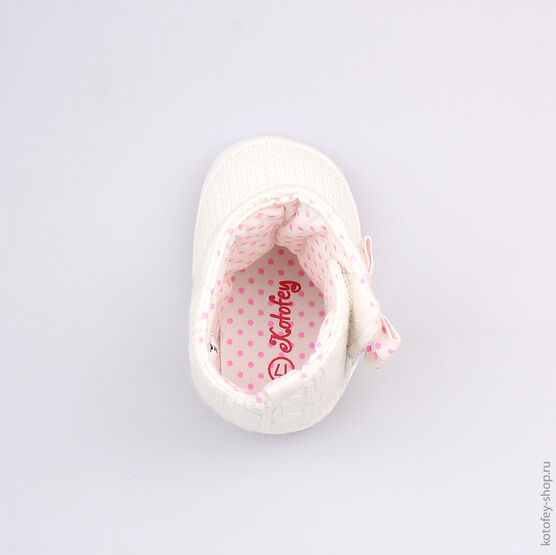 001039-11 Пинетки для девочки белый фото №4