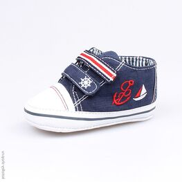 001056-11 Пинетки для мальчики син-бел