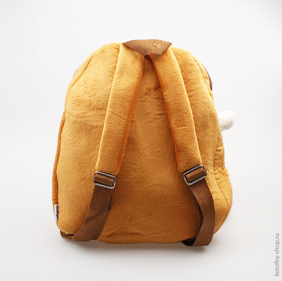 02003053-00 Плюшевый рюкзак Медвежонок в наушниках для универсальные коричневый фото №3