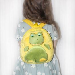 02003067-00 Плюшевый рюкзак Лягушонок для универсальные желтый фото №4