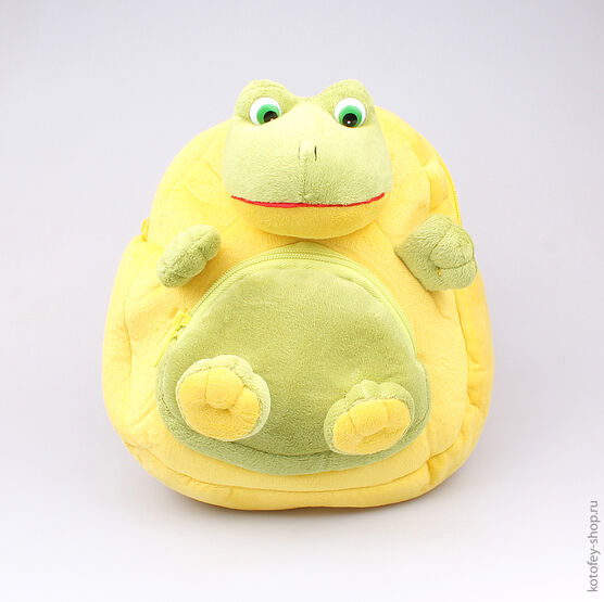 02003067-00 Плюшевый рюкзак Лягушонок для универсальные желтый фото №2
