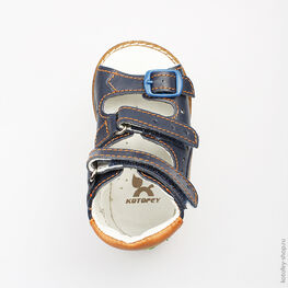 022018-28 Туфли летние для мальчики светло-синий фото №4