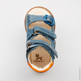 022041-29 Туфли летние для мальчики светло-синий фото №4