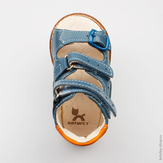 022041-29 Туфли летние для мальчики светло-синий фото №4