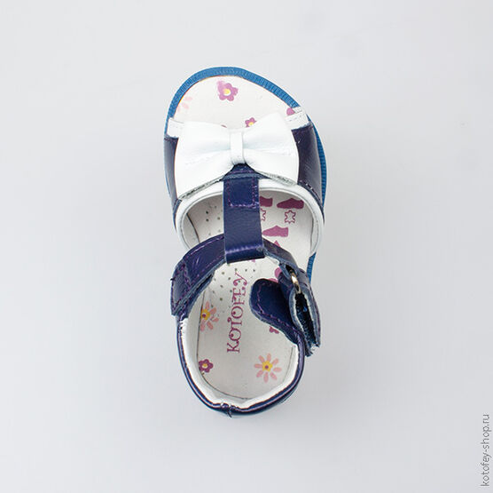 022042-23 Босоножки для девочки светло-синий фото №4