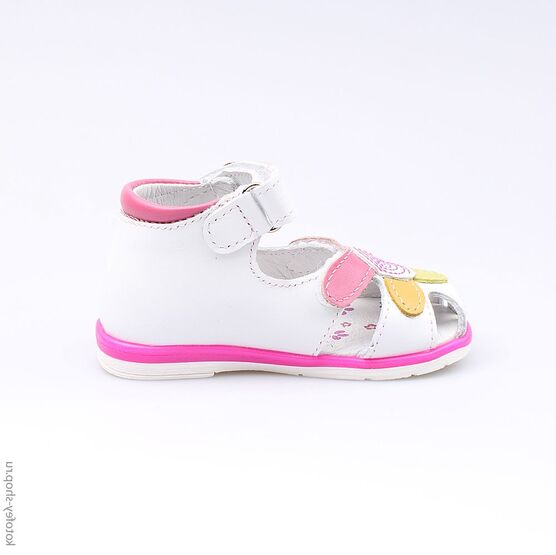 022043-21 Босоножки для девочки бел-цве фото №2