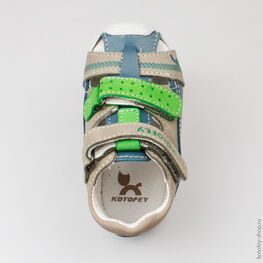 022044-22 Сандалии для мальчики сер-син фото №4